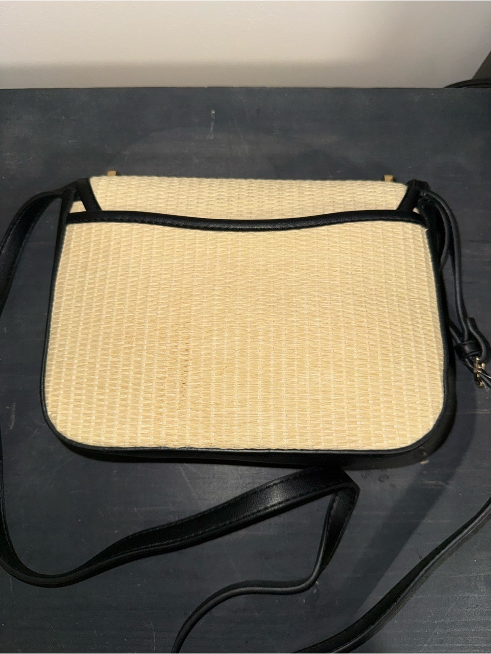 Black and Cream Crossbody Shoulder Bag - Picture 4 of 4